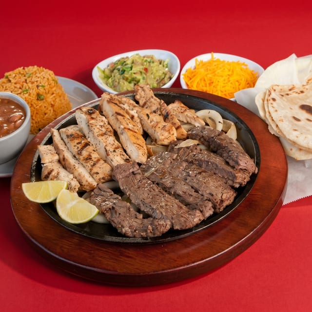 Beef & Chicken Fajitas for 1.