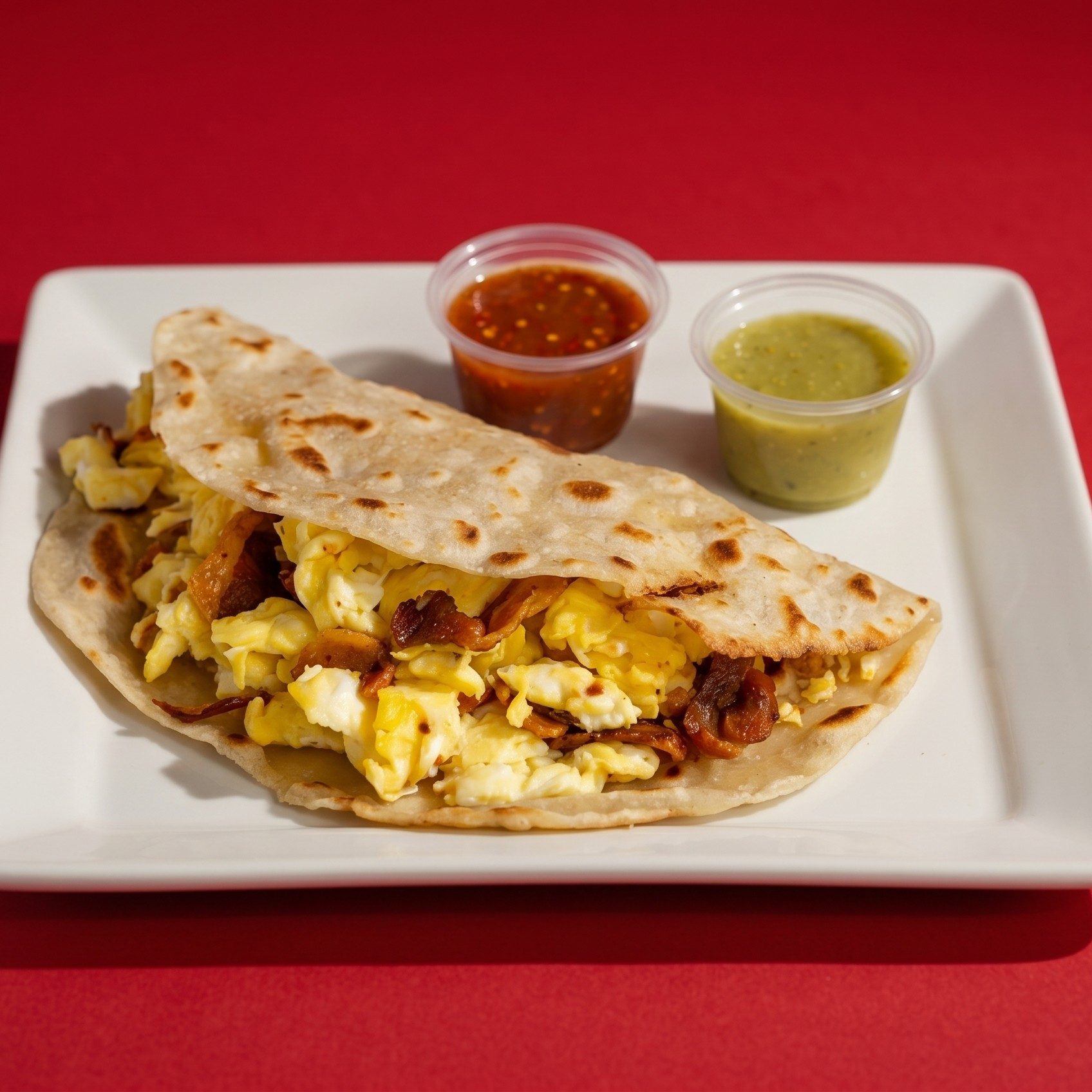 Eggs and Potatoes Taco.