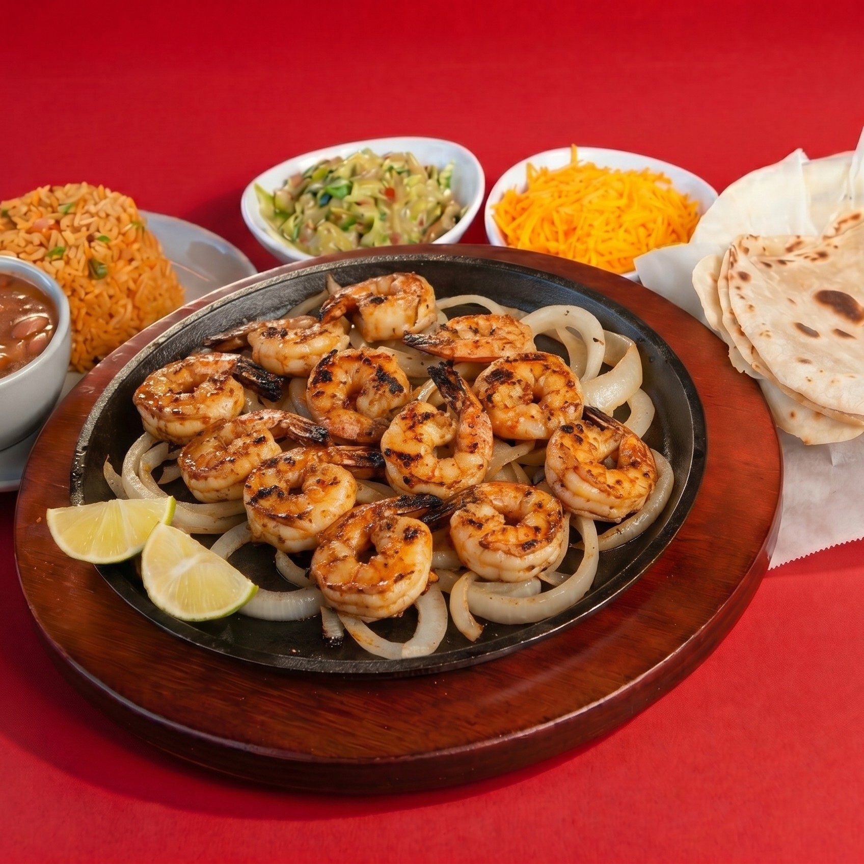 Shrimp Fajitas for 1.