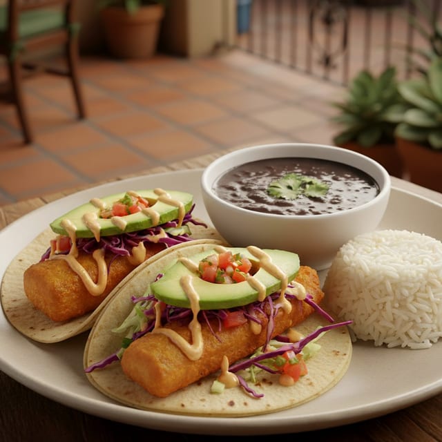 Baja Fish Tacos.