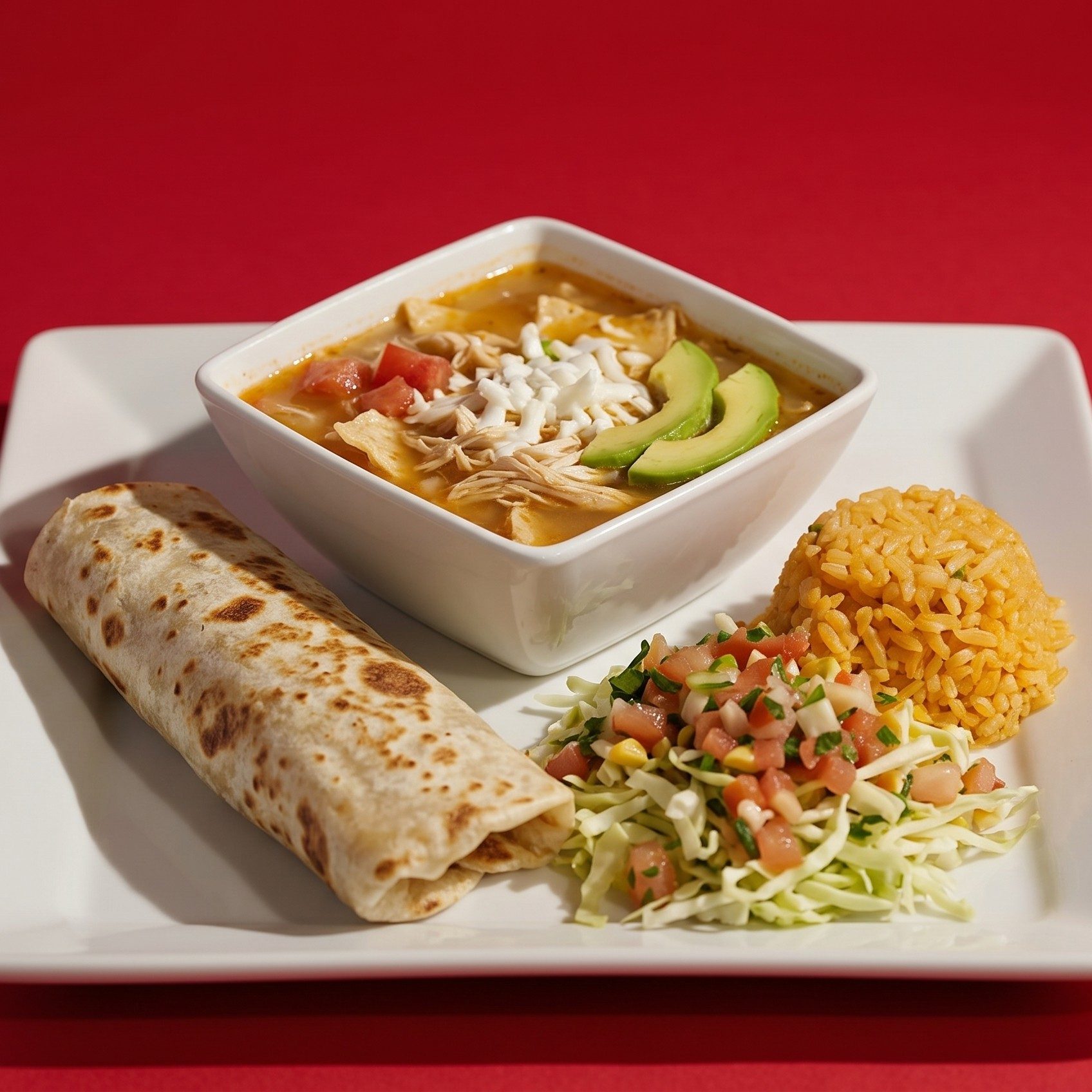 Sopa y Taco.