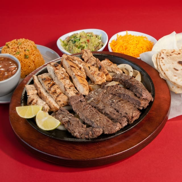 Beef & Chicken Fajitas for 2.